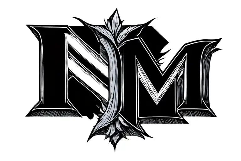 Initial N And M Letter