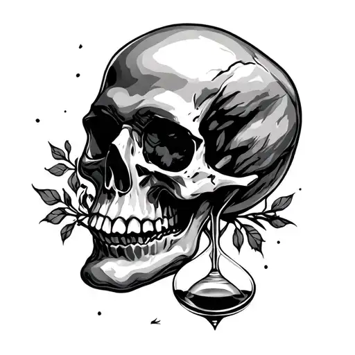 Skull And Hourglass Filled