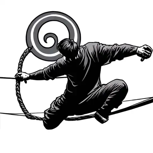 A Slackline Making The Infinite Symbol