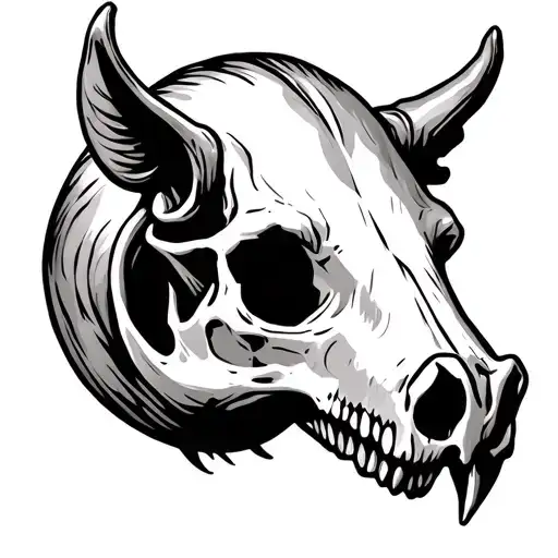 Boar Skull Only The Bottom Jaw With Big Tusks And A Wide Jaw