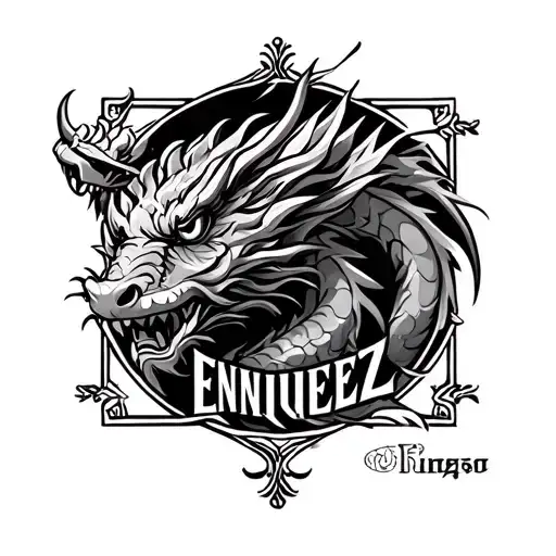 Enriquez Surname With Virgo Symbol And Year Of The Dragon Symbol