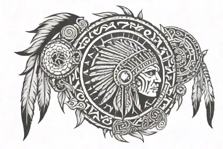 American Indian Mexican Irish Norwegian Family Symbol