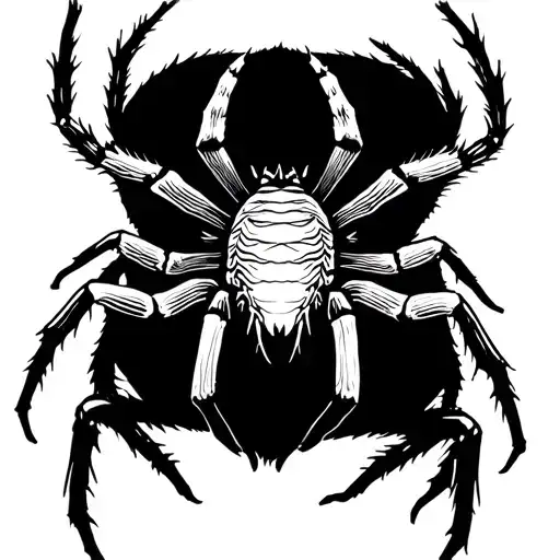 Spider Black And White Tattoo Flash