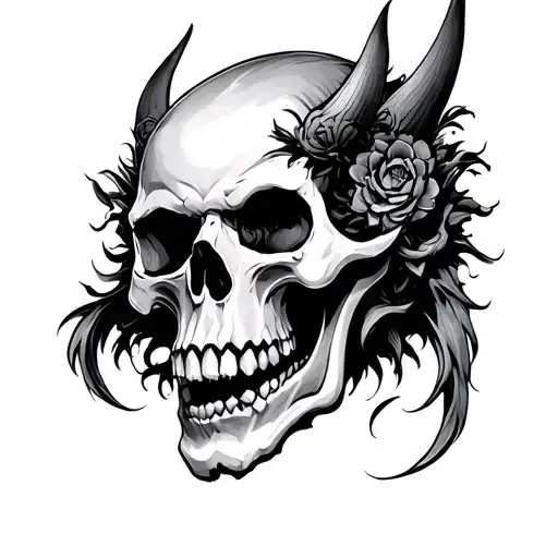Skull And Demon Japenese