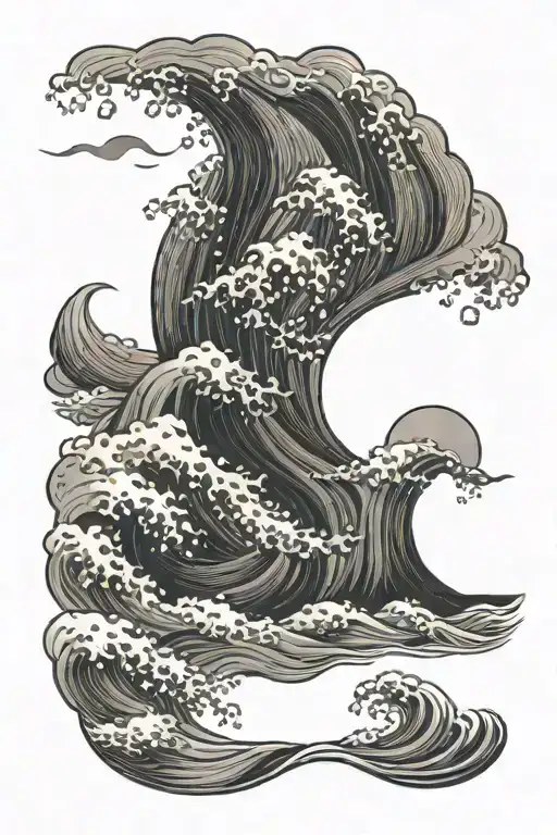 Beach With Waves Flowing