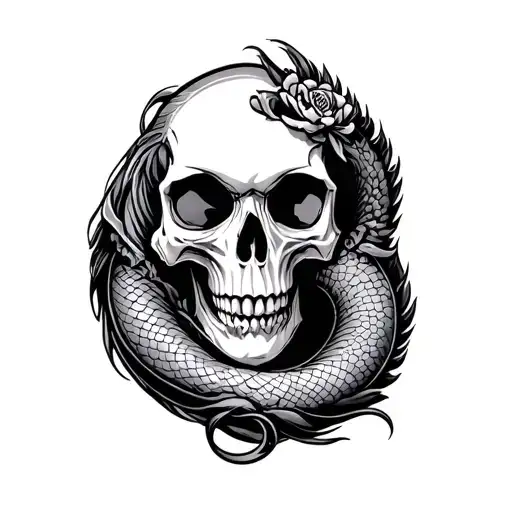 Skull And Sanke Wrapped