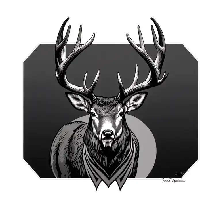 Buck Antlers Under Collarbone