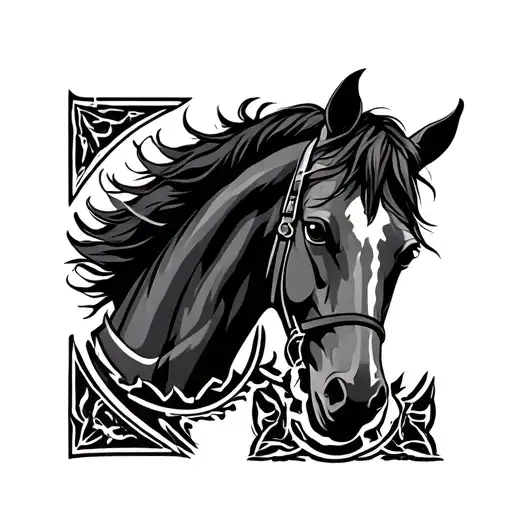 Horse And Army Tags Intertwined