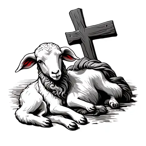 Jesus Christ Cross Lamb