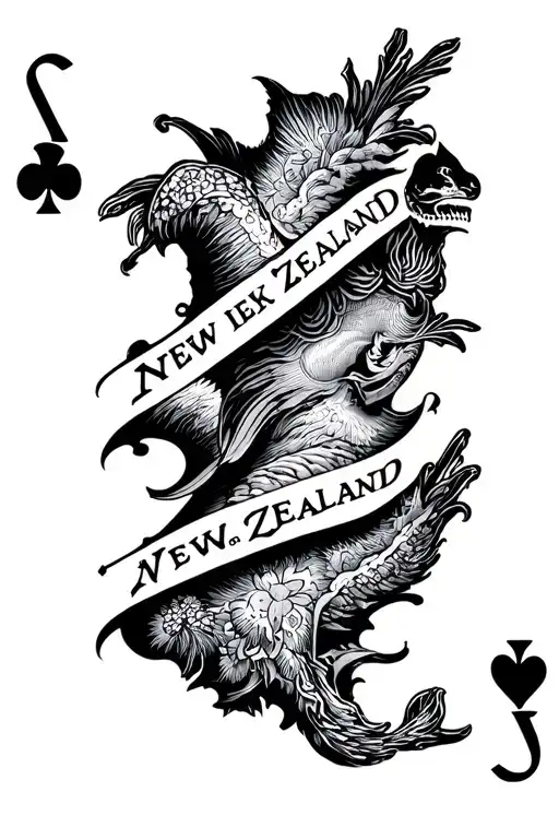 Ace Card And New Zealand Islands