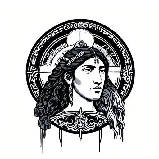 Japanese Style With Religious Greek Design