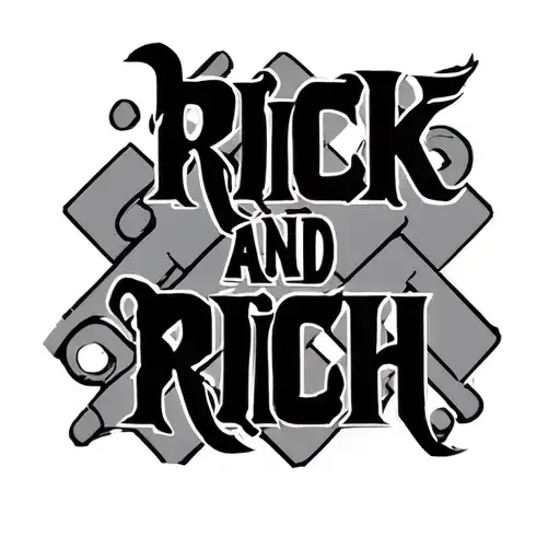 The Word Rick And Rich In Squares