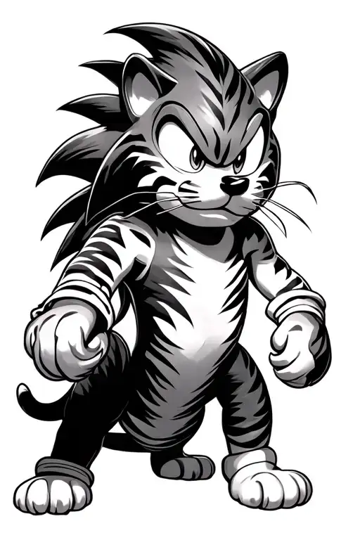 Sonic Riding A Tiger