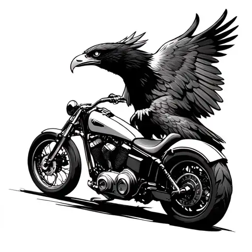 Motorcycle And Eagle And The Other