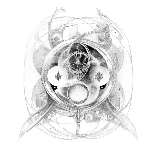 Leo And Virgo Synbol With Arianna And Giorgia Names Wrapped Around Symbol