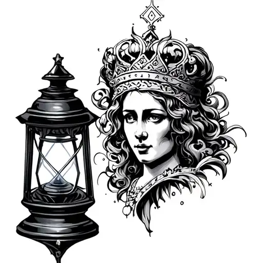 A Medieval Lantern And A Chess Queen