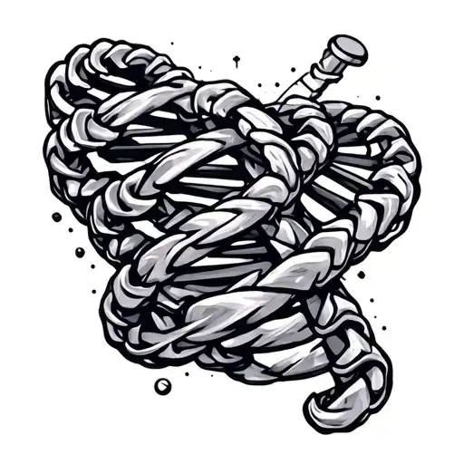 Dna Strand With Gym Symbols