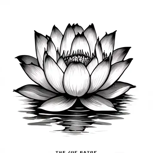 Lotus Flower With Text