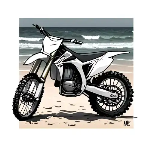 Dirt Bike At The Beach