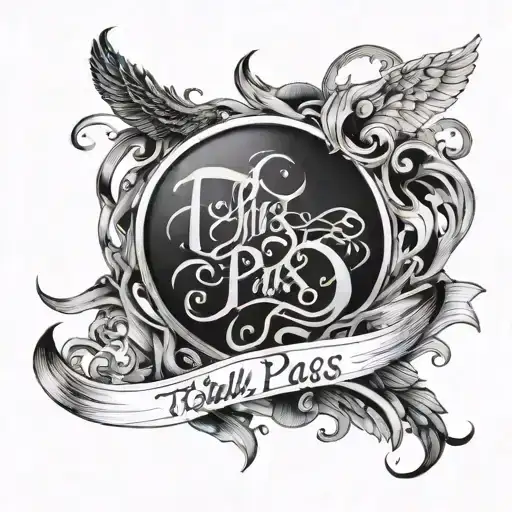 An Abstract Representation Of 'This Too Shall Pass' Intertwined With Spiritual Imagery