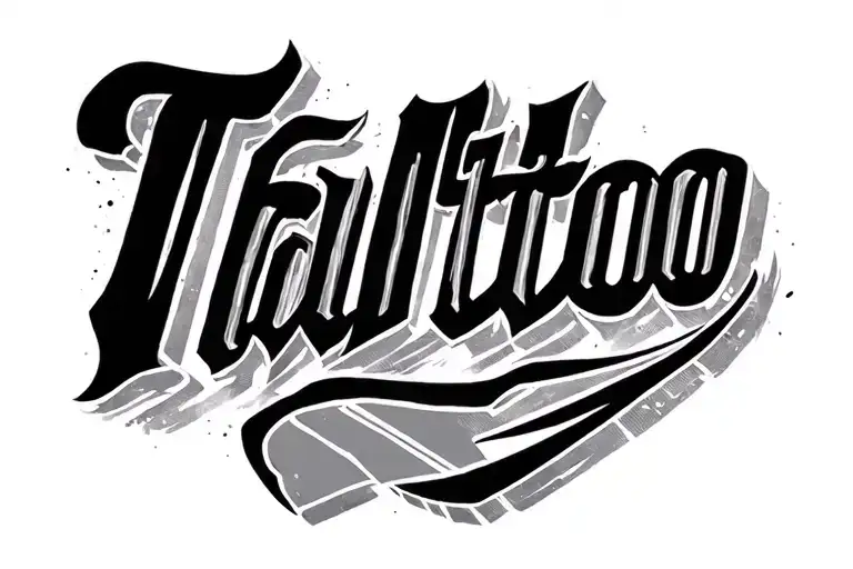 Font Black Letter Footwear