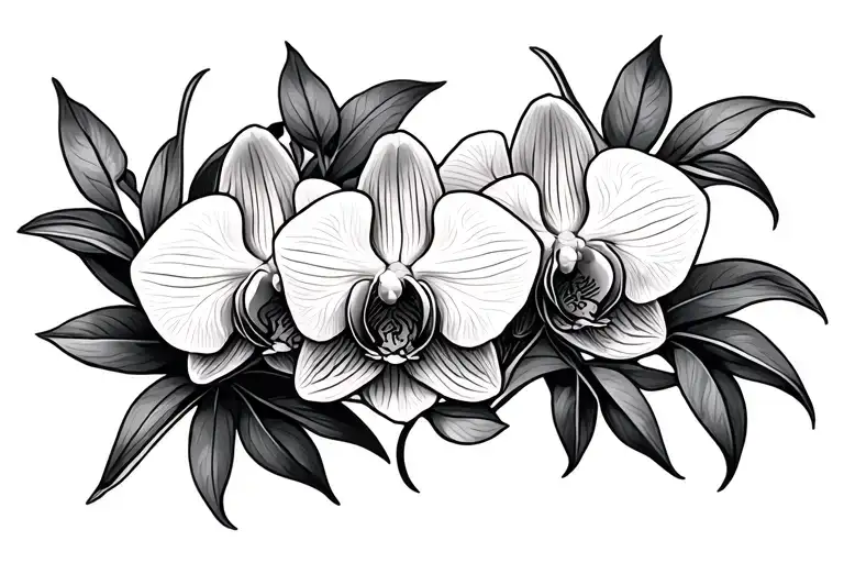 Orchid Branch On Chest