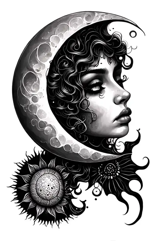 Sad Moon And Sun Girly