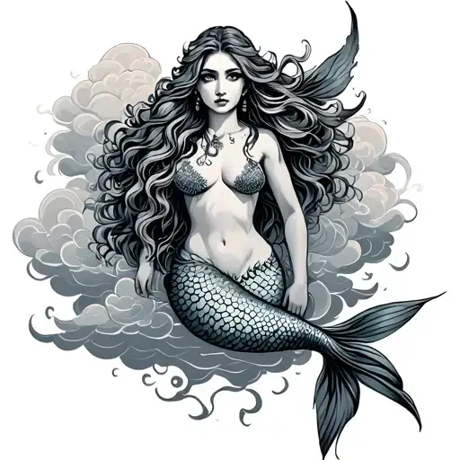 Mermaid Between Clouds