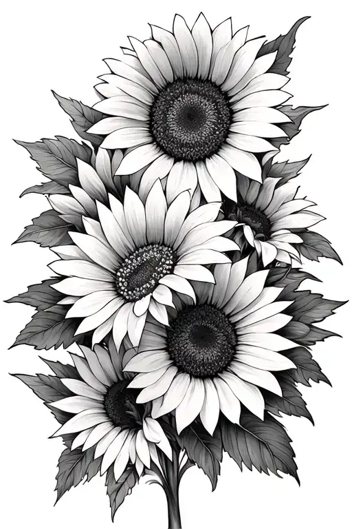 Sunflowers With Daises And Cardinal