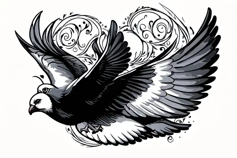 Name With Dove Flying