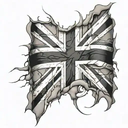 Broken Union Jack Flag