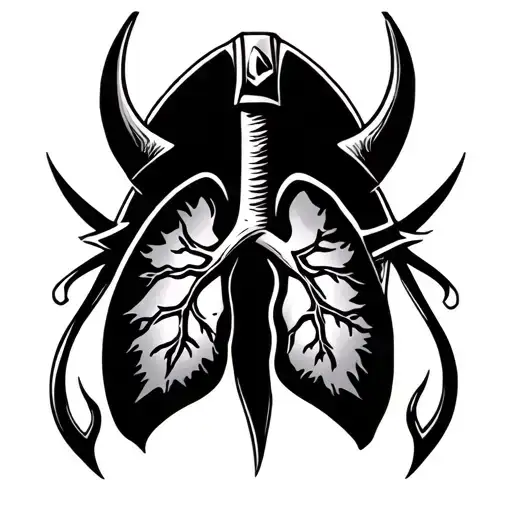 Viking Design With Lungs Cancer Survivor