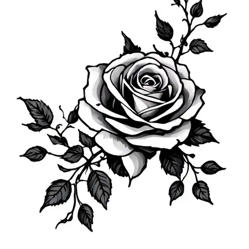 Rose Vine Collar Bone