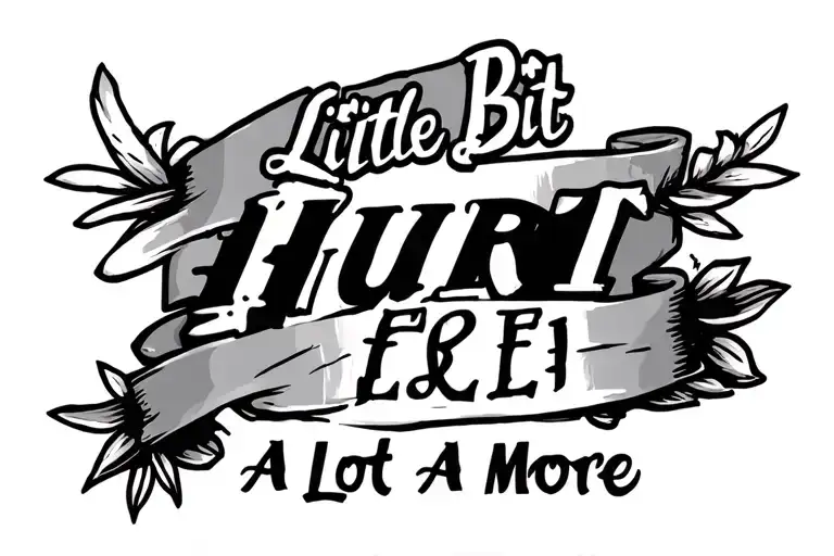 A Little Bit Hurt A Lot More Free Written Across