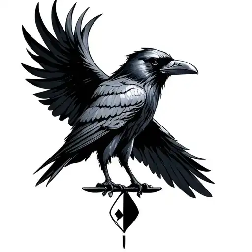 Raven With Scale