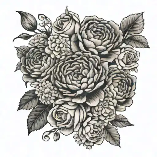 Rose Chrysanthemum Primrose Daisy And Carnation Bouquet