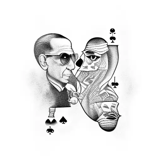 A Playing Card With A Mobster Silhouette Holding A Smoking Gun