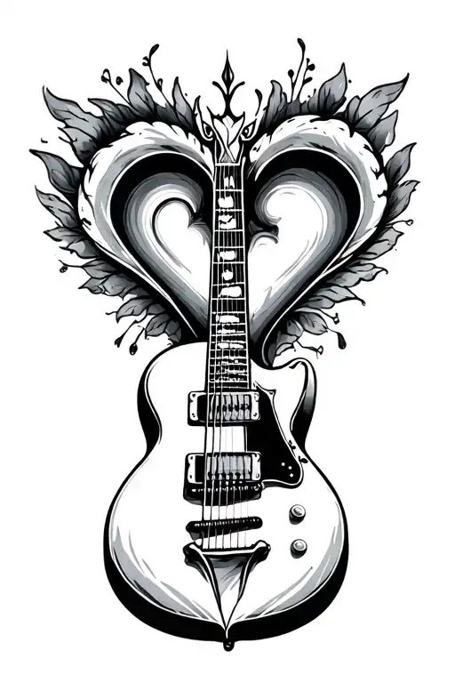 Heart Shaped Guitar Made