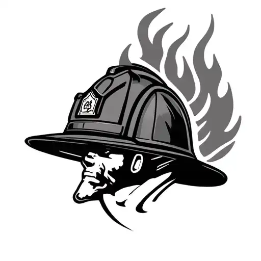 Firefighter Helmet Rescue Symbol Merging Fire 2044