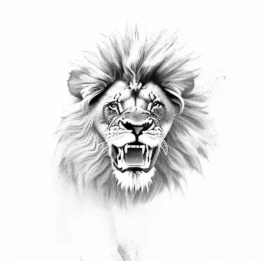 A Lion Roaring With Laughter