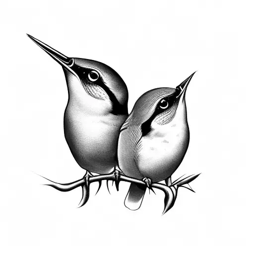 Group Of Small Birds