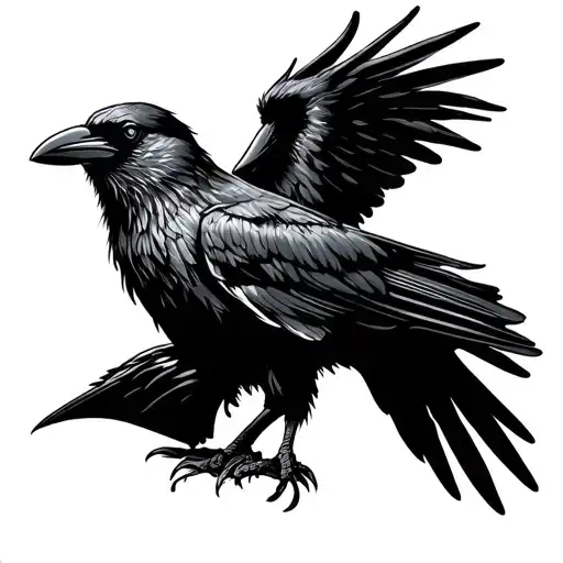 A Crow With Two Heads As A