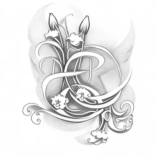 Lily Of The Valley Tattoo Lettering In Roman Numerals That Says Forever 1970