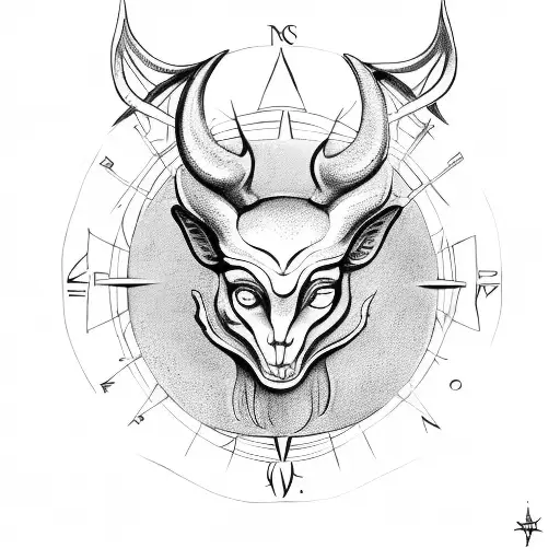 Hecate Baphomet Nordic Compass