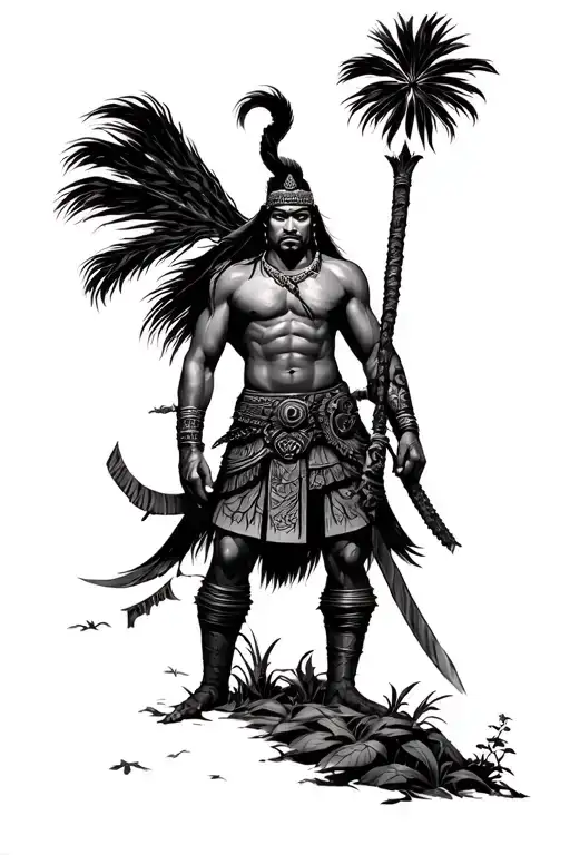 Filipino Warrior In The Forest