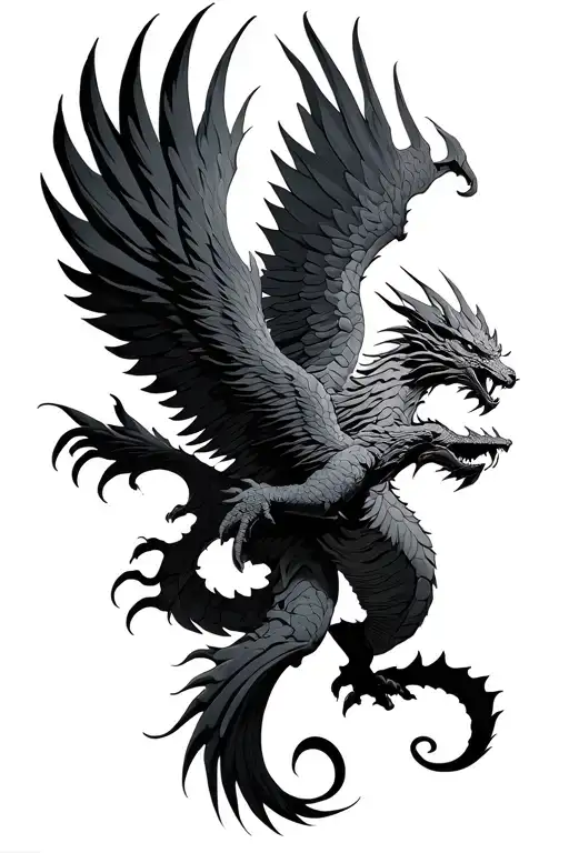 Rising Pheonix Fighting A Dragon