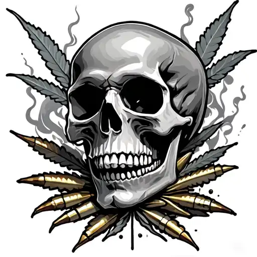 Skull And Bullets And Smoke And Weed
