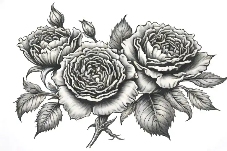 Carnation With Roman Numerals Vxxxiv