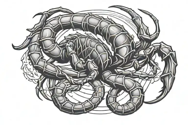 Scorpion Zodiac Sign Intertwined Within