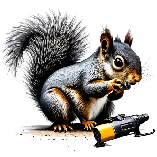 Squirrel With Paint Gun